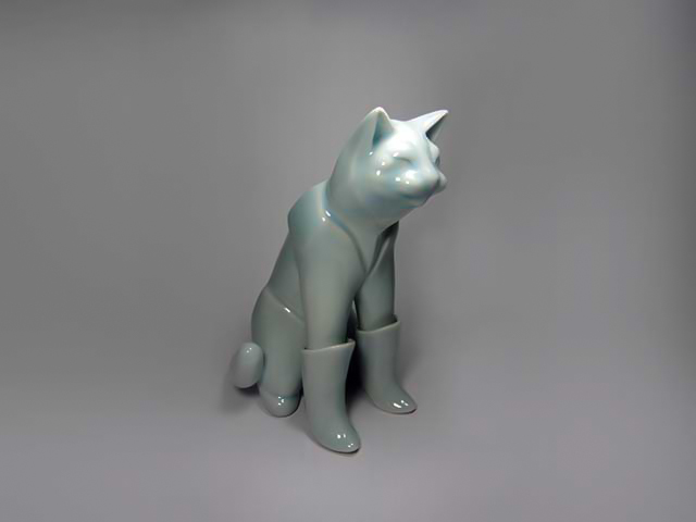 悦　加藤貴志 Porcelain of a cat